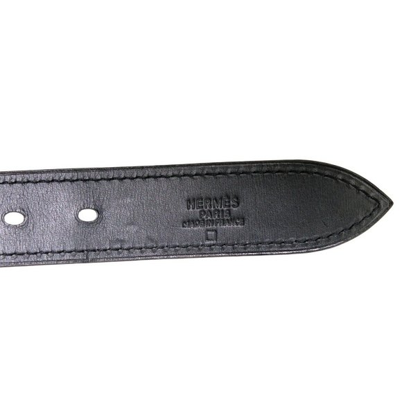 Leather & Crocodile Double Buckle Etrivière Belt